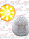 2'' LED AMBER CLEAR BEEHIVE 9 DIODES MARKER LIGHT