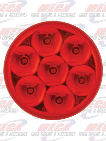 2.5'' LOW PROFILE PEARL RED/RED 7 LED DUAL/3WIRES