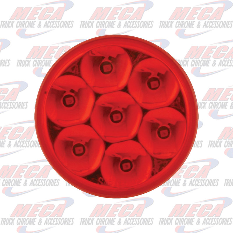 2.5'' LOW PROFILE PEARL RED/RED 7 LED DUAL/3WIRES