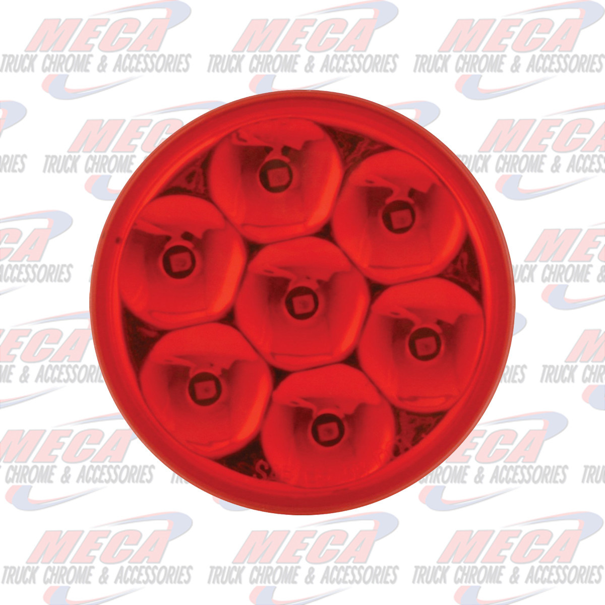 2.5'' LOW PROFILE PEARL RED/RED 7 LED DUAL/3WIRES