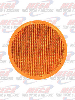 3" AMBER REFLECTOR W/ ADHESIVE TAPE