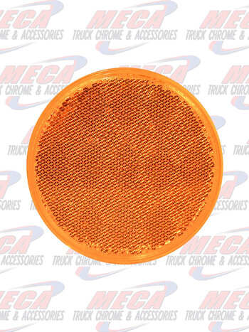 3" AMBER REFLECTOR W/ ADHESIVE TAPE