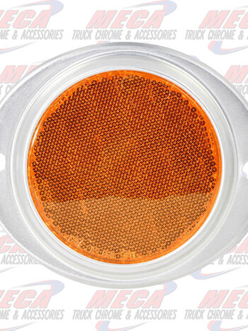 3" AMBER REFLECTOR W/ ALUMINUM SCREW MOUNT BASE