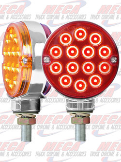 3" PEARL DOUBLE FACE AMBER/RED 14 LED/SIDE, TWIN PACK