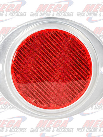 3" RED REFLECTOR W/ ALUMINUM SCREW MOUNT BASE