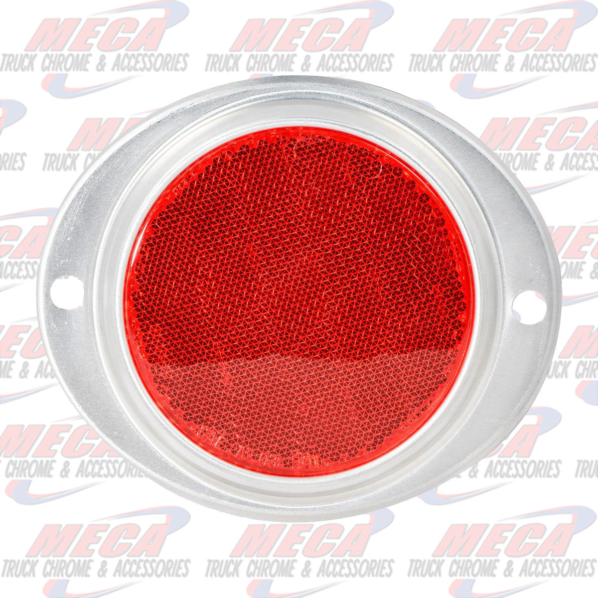 3" RED REFLECTOR W/ ALUMINUM SCREW MOUNT BASE