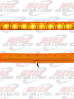 6-1/2" PEARL AMBER/AMBER 8LED LIGHT BAR, 3 WIRES