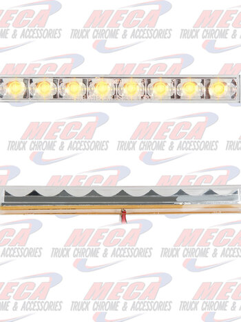 6-1/2" PEARL AMBER/CLEAR 8LED LIGHT BAR, 3 WIRES