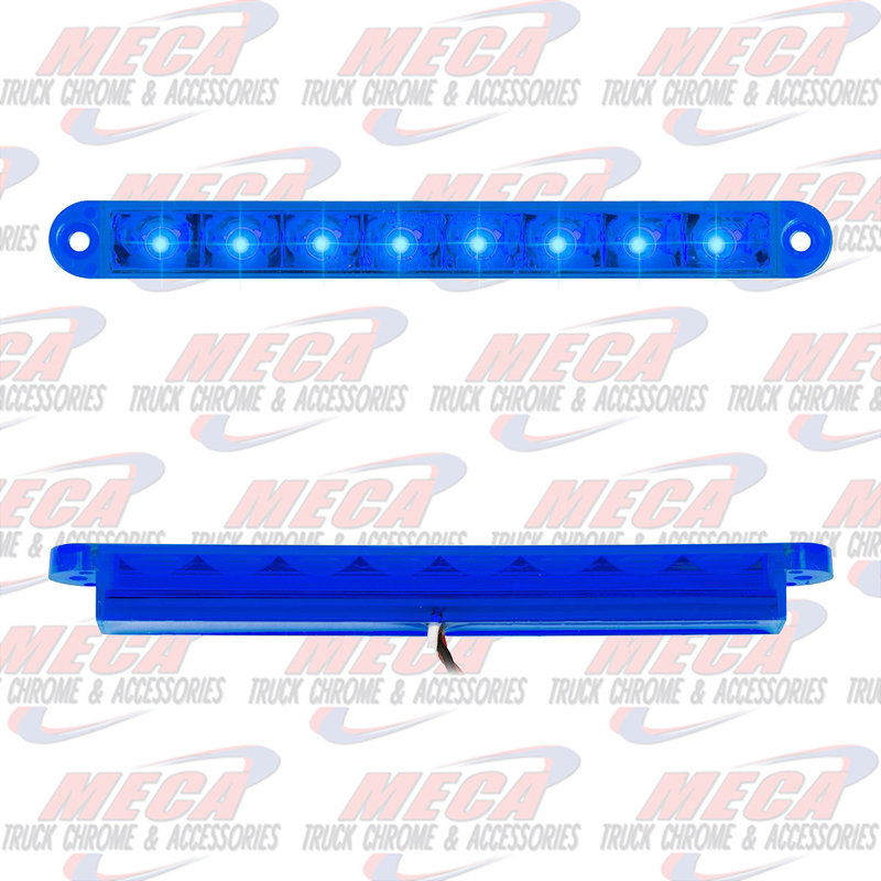 6-1/2" PEARL BLUE/BLUE 8LED LIGHT BAR, 3 WIRES