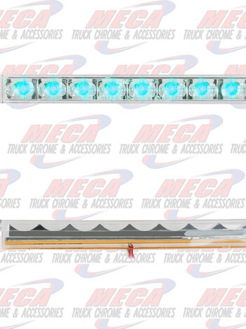 6-1/2" PEARL BLUE/CLEAR 8LED LIGHT BAR, 3 WIRES