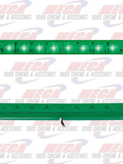 6-1/2" PEARL GREEN/GREEN 8LED LIGHT BAR, 3 WIRES