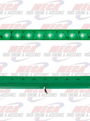 6-1/2" PEARL GREEN/GREEN 8LED LIGHT BAR, 3 WIRES