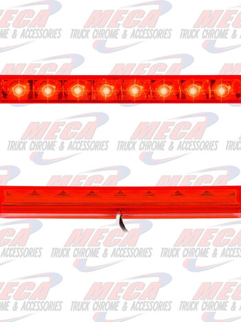 6-1/2" PEARL RED/RED 8LED LIGHT BAR, 3 WIRES