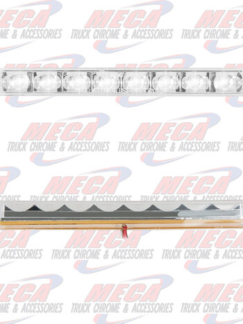 6-1/2" PEARL WHITE/CLEAR 8LED LIGHT BAR, 3 WIRES
