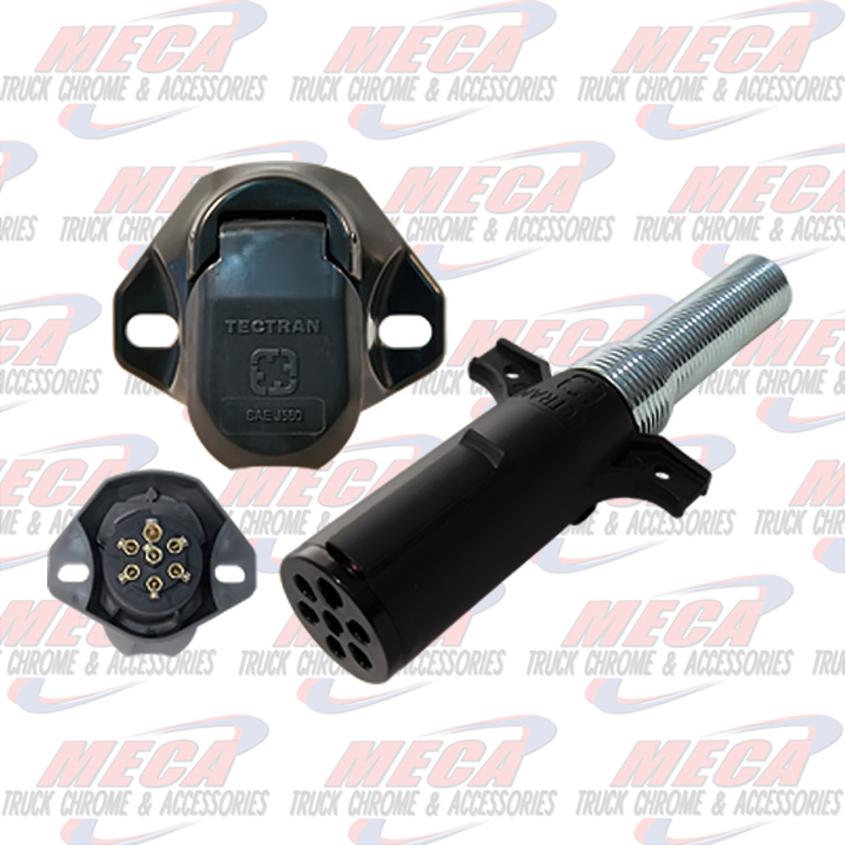 7 WAY SOCKET TRAILER PLASTIC W/ BULLET TERMINALS