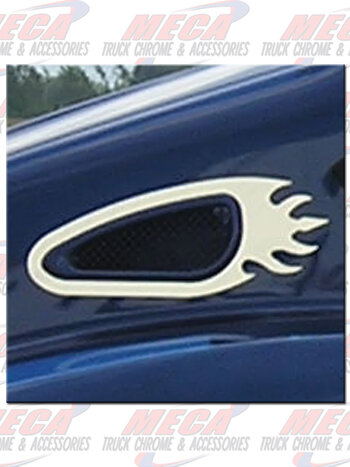 AIR INTAKE TRIM KW T300 W/ FLAMES