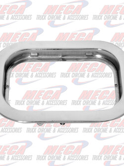 S.S. FLANGE MOUNT BEZEL W/ 4 STUDS FOR RECTANGULAR LIGHT