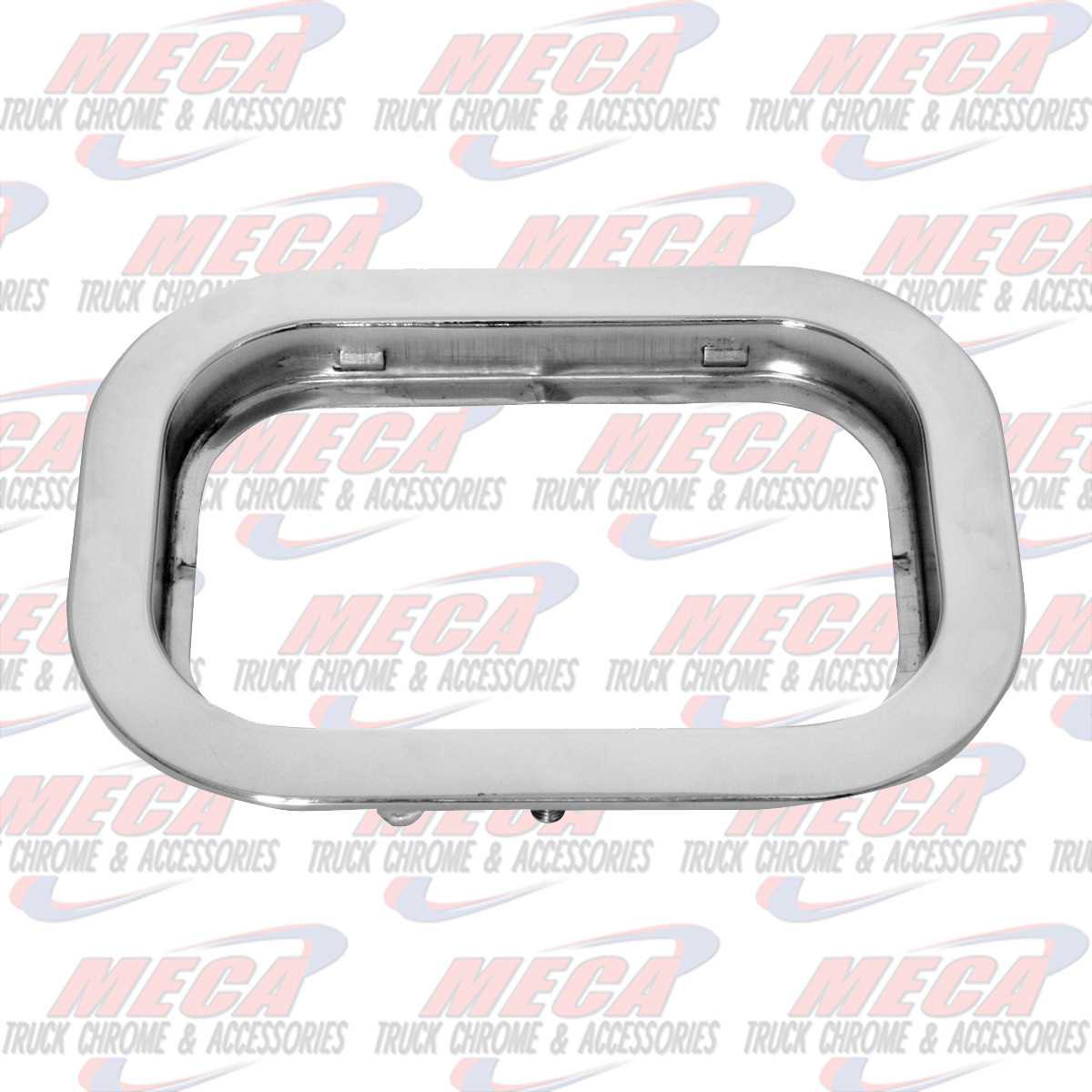S.S. FLANGE MOUNT BEZEL W/ 4 STUDS FOR RECTANGULAR LIGHT