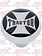 BRAKE KNOB TRACTOR W/ STICKER BLACK MALTESE CROSS