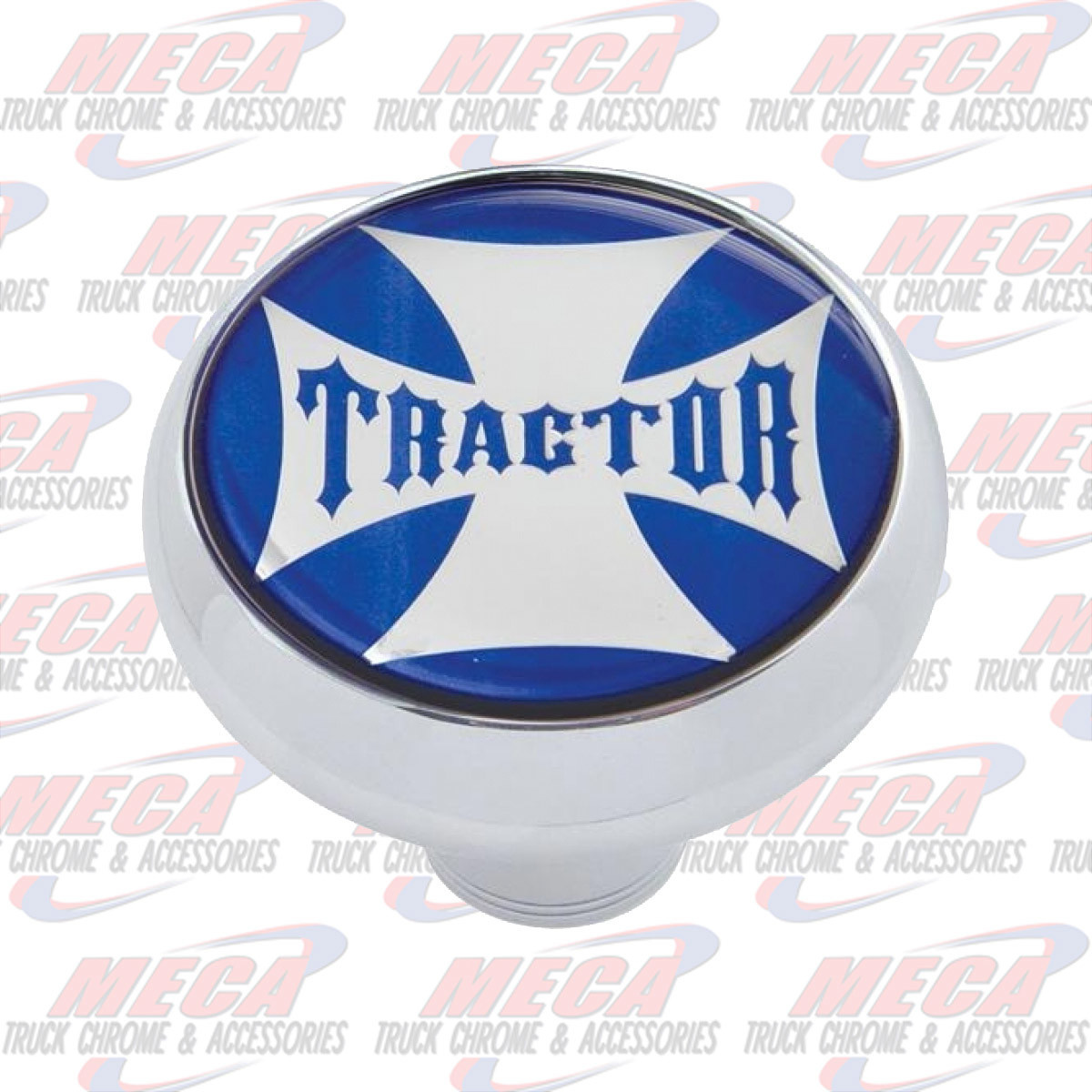BRAKE KNOB TRACTOR W/ STICKER BLUE MALTESE CROSS