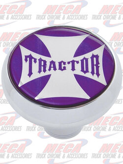 BRAKE KNOB TRACTOR W/ STICKER PURPLE MALTESE CROSS
