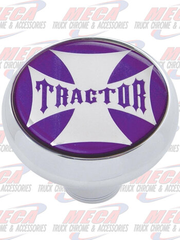 BRAKE KNOB TRACTOR W/ STICKER PURPLE MALTESE CROSS