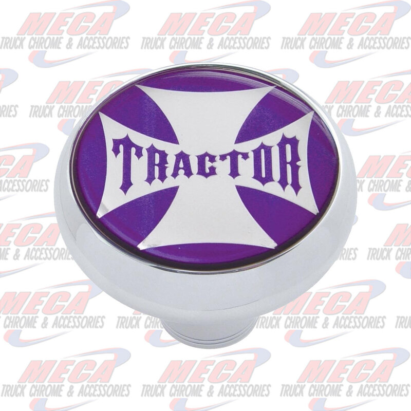 BRAKE KNOB TRACTOR W/ STICKER PURPLE MALTESE CROSS