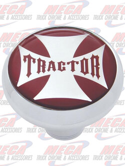 BRAKE KNOB TRACTOR W/ STICKER RED MALTESE CROSS
