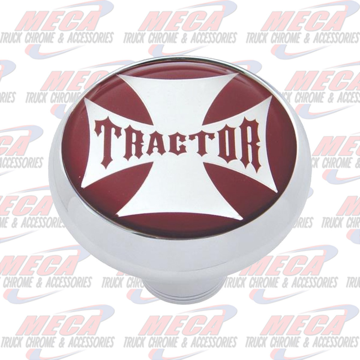 BRAKE KNOB TRACTOR W/ STICKER RED MALTESE CROSS