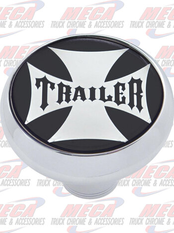 BRAKE KNOB TRAILER W/ STICKER BLACK MALTESE CROSS