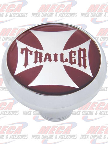 BRAKE KNOB TRAILER W/ STICKER RED MALTESE CROSS