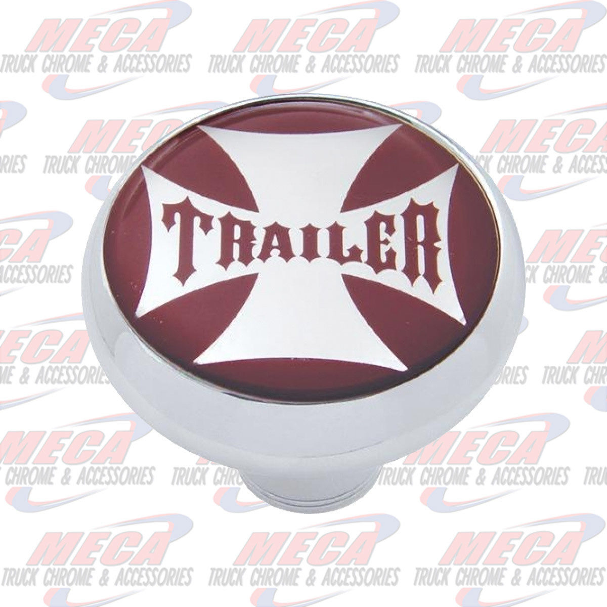 BRAKE KNOB TRAILER W/ STICKER RED MALTESE CROSS