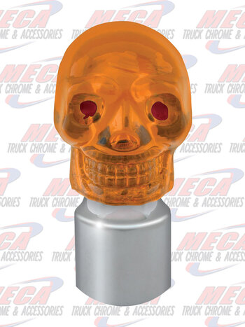 CR. CAP & AMBER PLASTIC SKULL FOR 1" BUMPER GUIDE