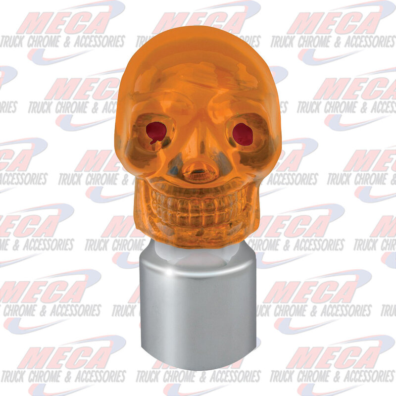 CR. CAP & AMBER PLASTIC SKULL FOR 1" BUMPER GUIDE