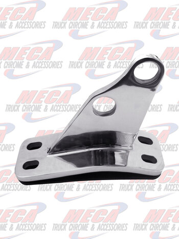 CAB EXHAUST BRACKET S/S PB O.E.M. W/ ANGLED HOLES & CURVED BASE