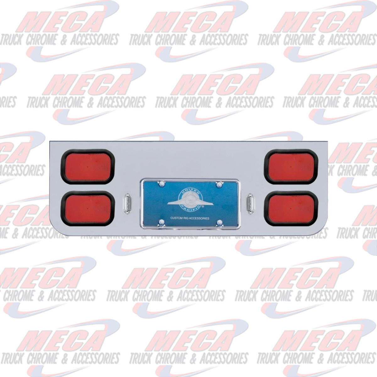 CENTERPIECE WITH 4 SQD LIGHTS CHROMED