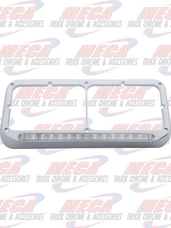 CHROME HDLT BEZEL W/ CHROME LED WHITE & W/O VISOR