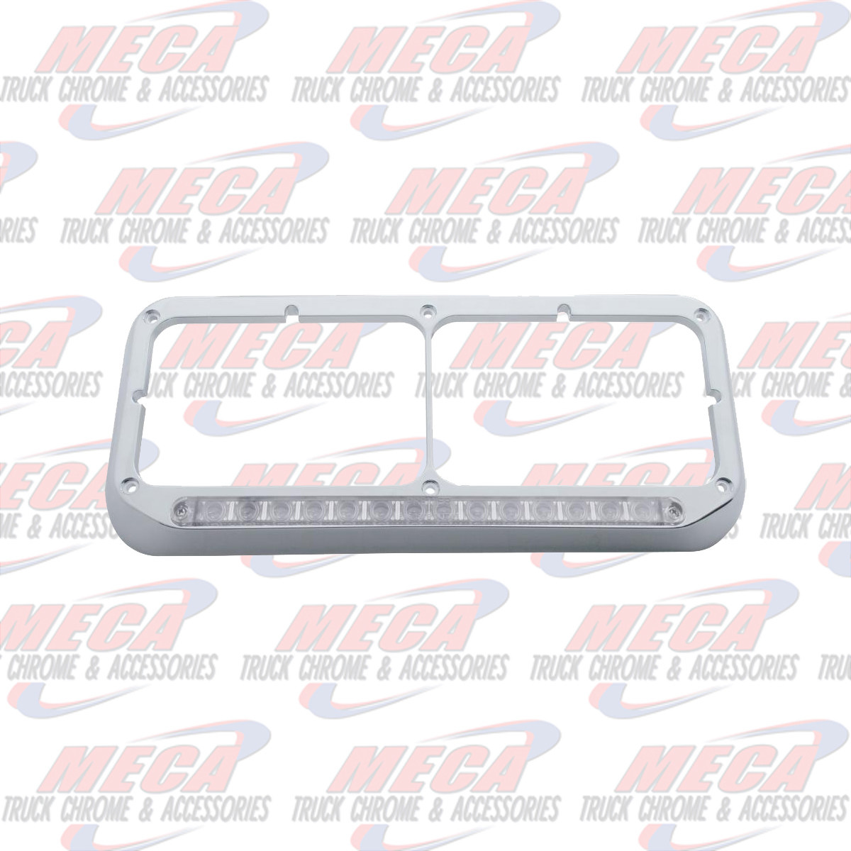 CHROME HDLT BEZEL W/ CHROME LED WHITE & W/O VISOR