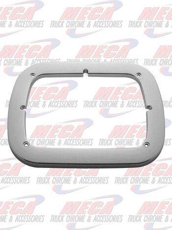 CHROME HEADLIGHT BEZEL 1 LIGHT RECT W/O VISOR