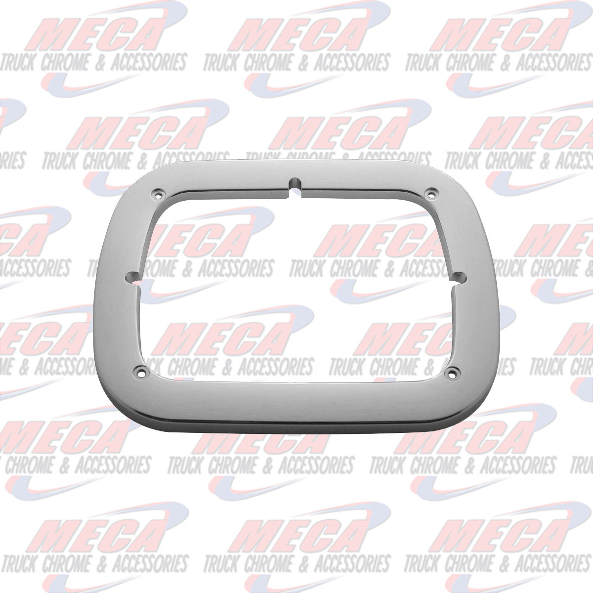 CHROME HEADLIGHT BEZEL 1 LIGHT RECT W/O VISOR