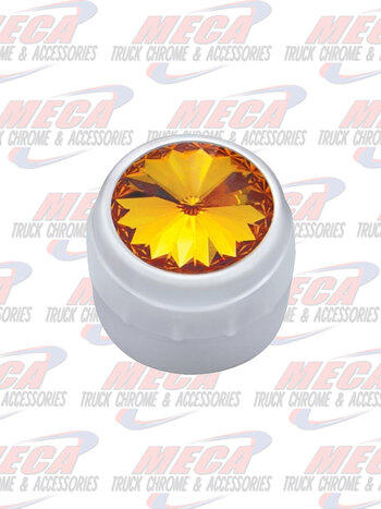 DELPHI RADIO KNOB CHROME AMBER
