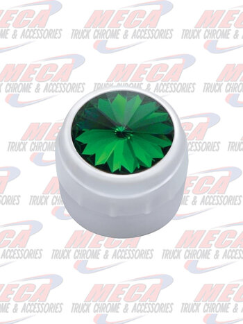 DELPHI RADIO KNOB CHROME GREEN