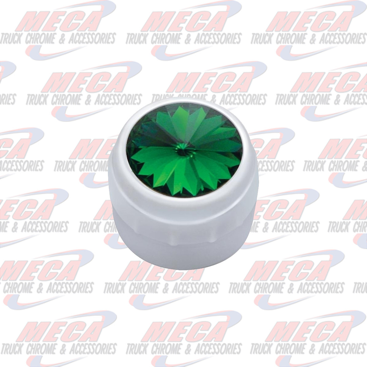 DELPHI RADIO KNOB CHROME GREEN