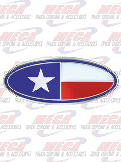 EMBLEM ACCENT TEXAS FLAG PB OVAL SHAPE