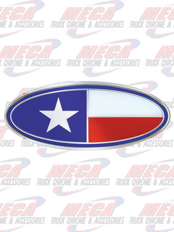 EMBLEM ACCENT TEXAS FLAG PB OVAL SHAPE