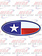 EMBLEM ACCENT TEXAS FLAG PB OVAL SHAPE