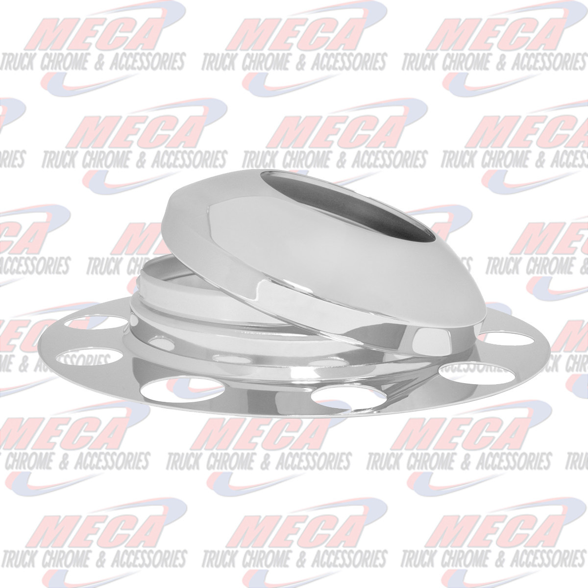 FRONT AXLE COVER S/S 3 PIECE W/HUBDOMETER CAP