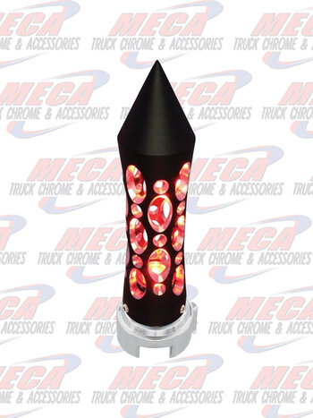 GEAR SHIFT KNOB DAYTONA VERTICAL BLACK W/ RED LED