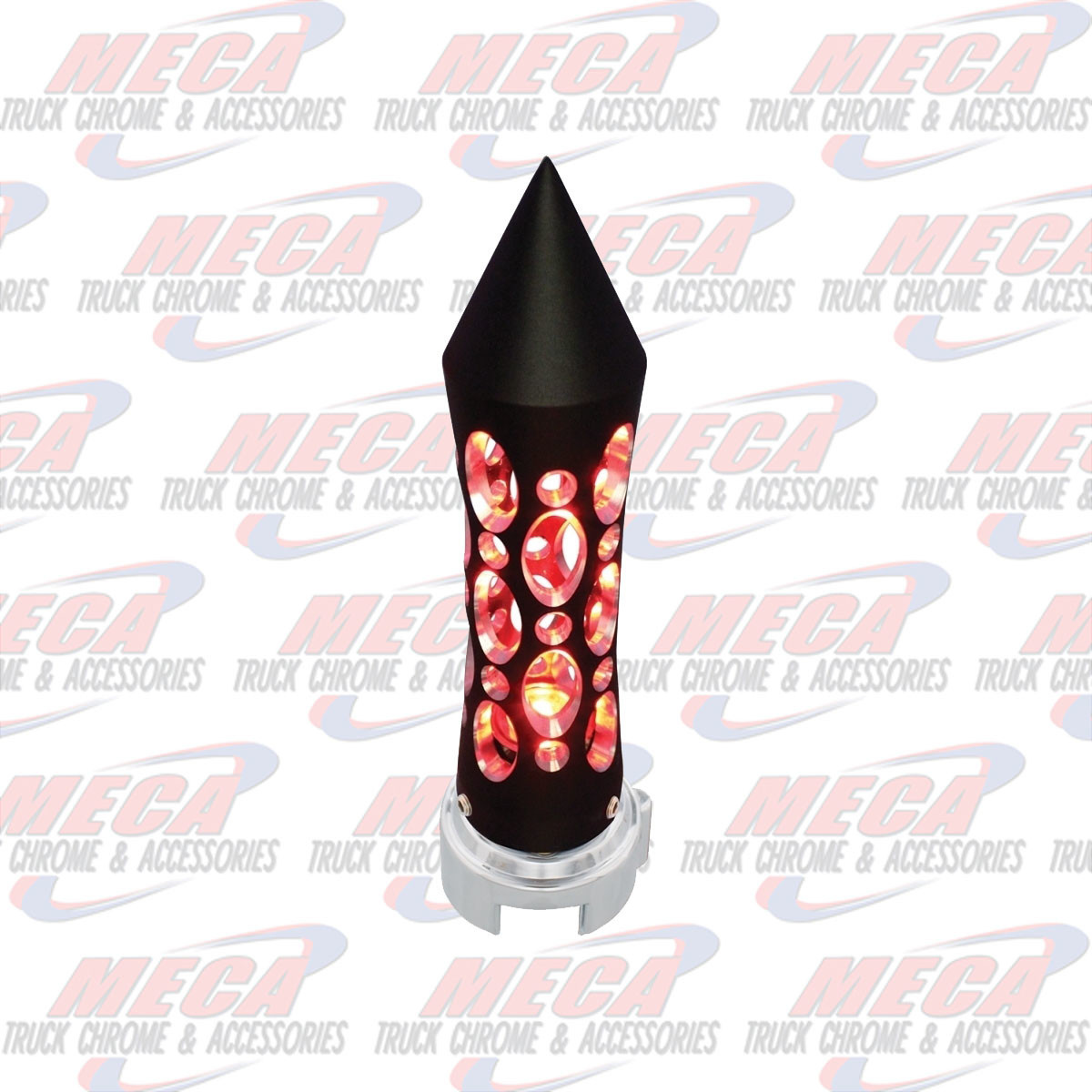 GEAR SHIFT KNOB DAYTONA VERTICAL BLACK W/ RED LED