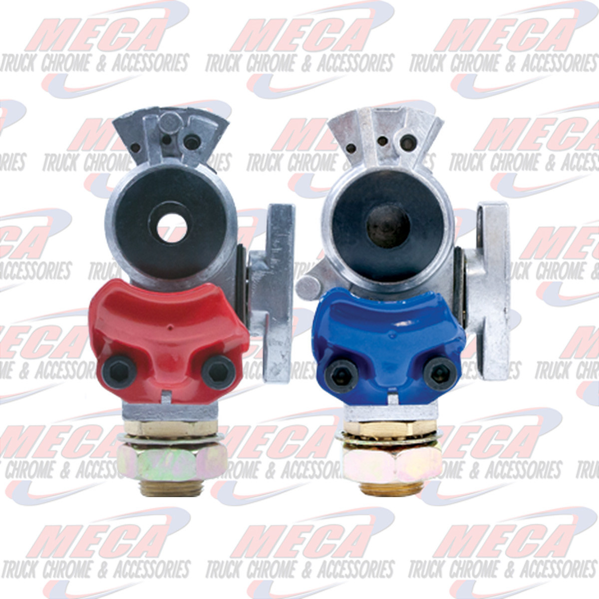 GLAD HAND BLUE WITH MANUAL SHUTOFF VALVE 1/2" HOSE